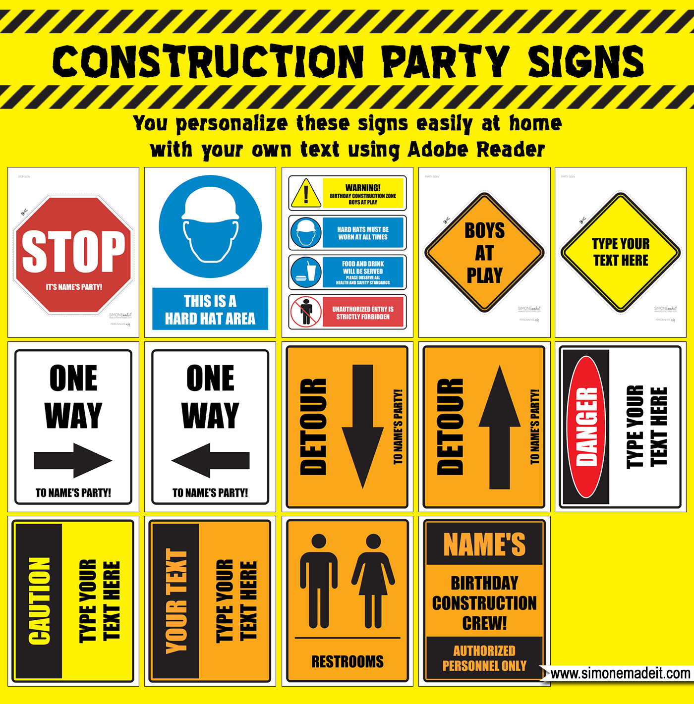 Construction Signs Printable Free