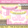 Pink & Yellow Carnival Game Signs - 11 x 17