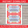 Editable & Printable Circus or Carnival Invitation Template - Colorful Polkadots