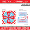 The text in the shaded boxes is editable - you personalize at home.