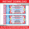 Editable & Printable Carnival Ticket Invitation Template