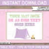 Editable & Printable Glamping Birthday Party Sign Template