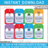 Editable & Printable Monster Birthday Party Favor Tags Template