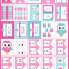 Editable & Printable Owl Theme Birthday Party Invitation & Decoration Templates