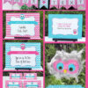 Owl Birthday Party Decoration Printable Templates