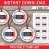 Editable & Printable Nintendo Switch Birthday Party Gift Tags - 2 inch