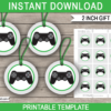 Printable Playstation Birthday Party Gift Tags Template - 2 inches