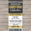 Editable & Printable Christmas Celebration Ticket Invitation Template