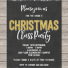 Editable & Printable Christmas Class Party Invitation Template