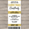 Editable & Printable Christmas Class Party Ticket Invite Template