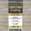 Editable & Printable Christmas Class Party Ticket Invitation Template