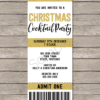 Editable & Printable Christmas Cocktail Party Ticket Invite Template