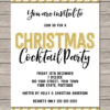 Editable & Printable Christmas Cocktail Party Invite Template