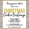 Editable & Printable Christmas Cookie Exchange Invite Template