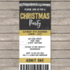 Editable & Printable Christmas Party Ticket Invitation Template