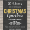 Editable & Printable Christmas Open House Invitation Template