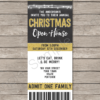 Editable & Printable Christmas Open House Ticket Invitation Template