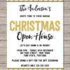 Editable & Printable Christmas Open House Invite Template