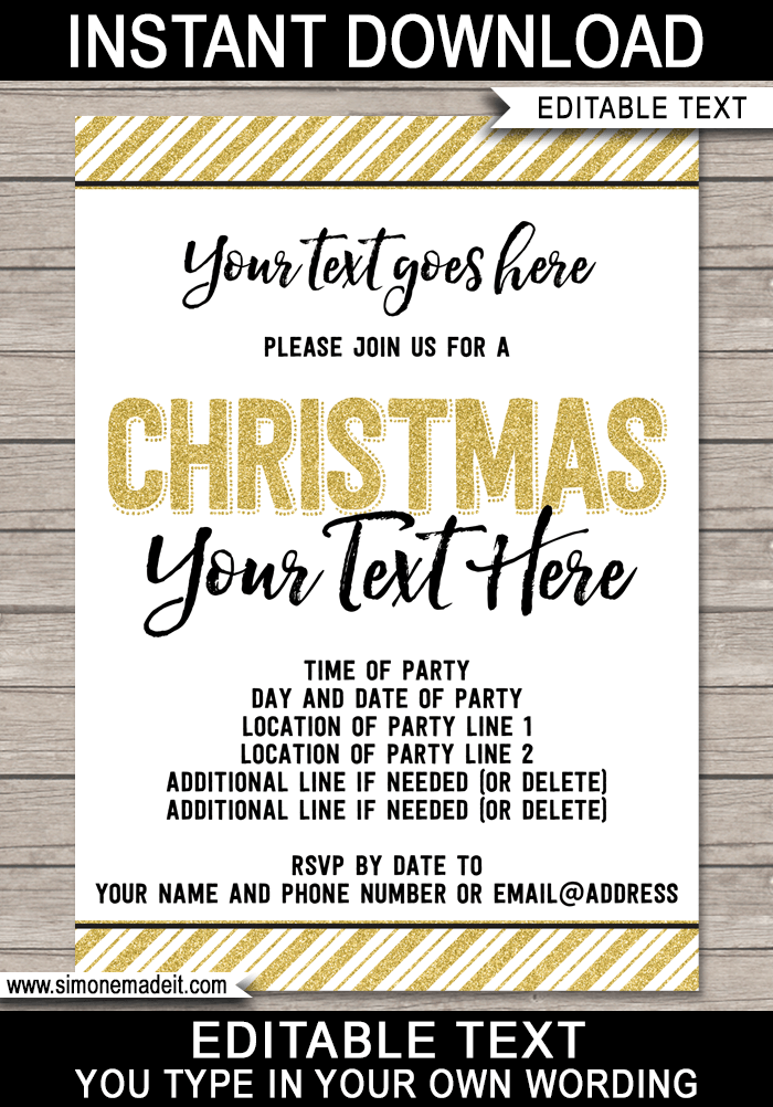 Christmas Party Invite Template Word from www.simonemadeit.com