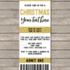 Editable & Printable Christmas Ticket Invite Template