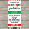 Printable Christmas Ticket Invite Template with Editable Text