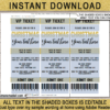 Printable Christmas Ticket Invite Template with editable text