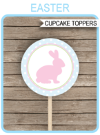 Easter Cupcake Toppers Template