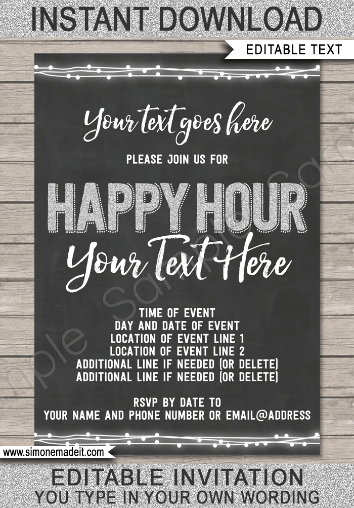 happy hour baby shower invitations