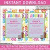 Editable & Printable 5x7 Luau Theme Invite Template