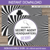 36x48 inch Secret Agent Headquarters Backdrop