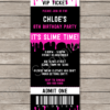 Editable & Printable Pink Slime VIP Ticket Invite Template