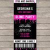 Editable & Printable Pink Slime VIP Ticket Invitation Template