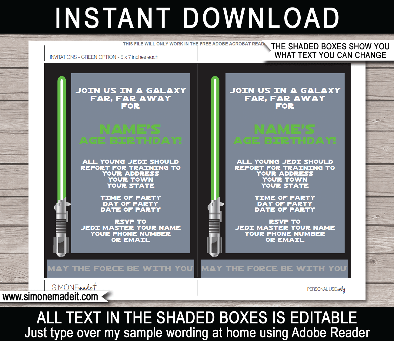 Star Wars Invitations Template from www.simonemadeit.com