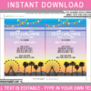 Printable Coachella Theme Birthday Party Invitation Template - DIY Invite