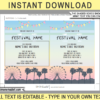 Printable Festival Theme Invitation Template - DIY Coachella Inspired Birthday Party Invite