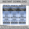 Editable & Printable Graduation Party Ticket Invitation Template - Silver Glitter - DIY Grad Party Invite - Class of Any Year