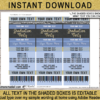 Editable & Printable Graduation Party Ticket Invitation Template - DIY Grad Invite - Class of Any Year