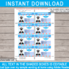 Airplane Party Pilot License printable template - Pilot Silhouette