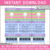 Printable Ladies Golf Ticket Invitation Template - DIY Editable Girls Golf Invite - Instant Download