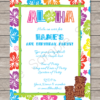 Printable Luau Birthday Party Invitations Template for Boys - DIY Editable Text Invite - Instant Download