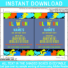 Printable Glow Theme Birthday Party Invitation Template - DIY Editable Invite - 5x7 inches