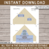 All text on this camping tent invitation is editable