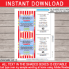 Printable Carnival Invitation Template with Photo and Editable Text - Birthday Party Photo Invite - Instant Download