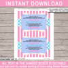 Printable Aqua & Pink Carnival Invitation Template - Circus Theme Birthday Party Invite with Editable Text