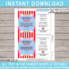 Printable Circus Theme Photo Invitation Template - Birthday Party Invite with Editable Text - Instant Download