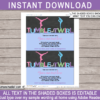 Printable Gymnastics Invitation Template - Gymnast Birthday Party Invite with Editable Text - Instant Download