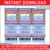 Printable Magic Ticket Invitation Template - Editable Magic Theme Birthday Party Invite - Instant Download