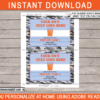 Printable Nerf Wars Certificate Template - Nerf Birthday Party Games Activities - Instant Download
