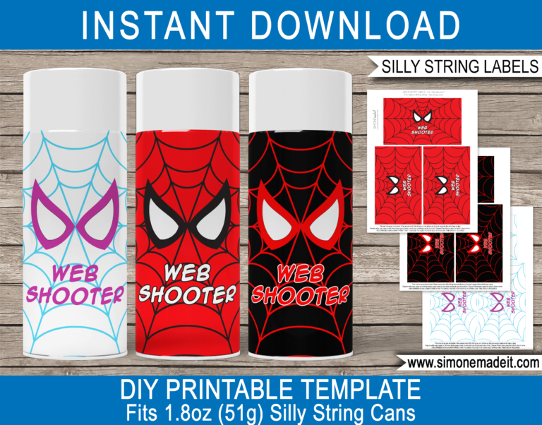 Web Shooter Silly String Labels Spiderman Miles Morales Gwen Ghost Web Shooter Silly String Labels Spiderman Miles Morales Gwen Ghost