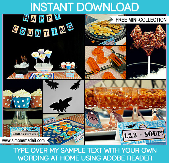 Free Sesame Street Printables | Templates | The Count | Instant Download | Editable | via SIMONEmadeit.com